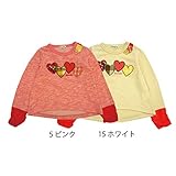 【SiShuNon/Kiccoly】ハートアップリケレイヤードトレーナー キッコリー ハート アップリケ レイヤード トレーナー 120 15 ホワイト
