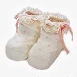 新生児針抜きレースリボン　ウスアカ　7-9cm