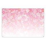 Qinunipoto 背景布 花柄 桜の花 パーティー飾り 記念写真 1.5x1m 多機能 壁掛け タペストリー リモートビデオバックグラウンド 室外活動バナー ポリエステル製