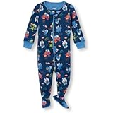 THE CHILDREN'S PLACE(ザ・チルドレンズプレイス) フットボール モンスター プリント フッテッド ストレチェ キャプテンネイビー スリープウェア 5歳【並行輸入】