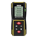 Urceri レーザー距離計 最大測定距離60m 距離 面積 体積 ピタゴラス 連続測定 校正機能 自動バックライト 加算 減算 コンパクト 【一年保証】