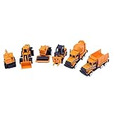 Domybest 子供の教育玩具 おもちゃの車 6×1:64合金モデルカー イエロー グライド機能 認知力を養う シックなモデリング シミュレーションデザイン 3歳以上