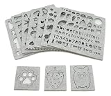 楽MoMo 羊毛 フェルト ひな形 10枚セット 手芸 ハンドクラフト DIY モールド アップリケ 金型