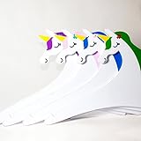 セットの4つのユニコーンHangers for Super Girls 18 " 12インチ、ハングお気に入りのドレスやシャツ。魔法のパック設計4 Hanging for Girlクローゼット組織と姉
