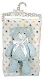 Stephan Baby Super Soft Multi Dot Fleece Blanket and Floppy Bear Gift Set, Blue by Stephan Baby