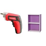 『電動ドライバー 充電式 RD110-R レッド』と『カラーボックス 2段 幅41.5×奥行29×高さ59.5cm パープル/オフホワイト CX-2』のセット