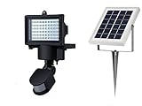 投光器 led 人感センサー ソーラーライト 60led 100led 作業灯 防犯用 昼白色 6000K 省エネ 長寿命 防水IP65 防水ライト 屋外 広角 (60led)