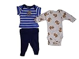 Carters Preemie Boys Clothes 3個入りMonkeyセットパンツシャツボディスーツ