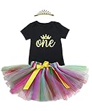 babypreg 3pcsベビー女の子1st誕生日チュチュドレスOnesieスカートヘアバンドOutfit カラー: ホワイト