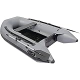 ALEKO btsdsl250bk 8.4足インフレータブルボートwith PreインストールスライドSlatデッキHeavy Dutyデザイン3人ラフトDinghyスポーツ釣りボート3キールAir 
