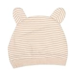 CA Mode(JP) 新品 赤ちゃん 帽子 耳付き 有機彩 男 女 春夏 綿 ベビー 帽子 ライトブラウン