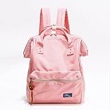 P.travelポリキャンバス 口金ミニリュック ユニセックス ダレス式 リュック バックパック サック (ピンク)