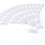ずれ落ち防止用 おしゃぶりホルダークリップ マルチクリップホルダー 服止め ベビー用品 50pcs 2.6cmx4.3cm ホワイト