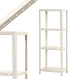 スマートラック NSTR-423 幅45×奥行20×高さ120cm 4段 ホワイト 40㎏/段