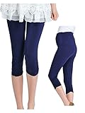 【MIKA&MAYA】 マタニティ レギンス 7分丈 パンツ ウェア インナー 妊婦 ズボン レディース (XL, ネイビー)