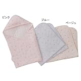 総柄プリントのアフガン　ブルー