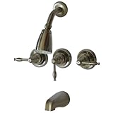 キングストン真鍮kb23 KLタブとシャワー蛇口with 3-krystalレバーハンドル 5-Inch Spout Reach KB238KL 1