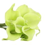 Zhhlinyuan 良質 Artificial PU Calla lily Flowers Simulation Bouquet Wedding Party ホーム Decor 10 Pcs