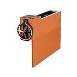 Kobwa 車用収納ケース 運転席ポケット　隙間収納ケース　USB機能搭載　小物入れボックス 多機能 隙間埋め　仕切り調節/解体可能 飲み物置き場 ゴミ箱（運転席　ブラウン+シルバーサイド）