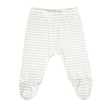 Woolino 100%メリノウール使用 赤ちゃん用 Footed Pants 足つきパンツ (6-12ヶ月, ベージュ)
