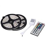 Soled 32.8Ft 600LED(Two Rolls) 5050 SMD Waterproof Flexible Multicolor RGB LED Light Strip For Decor