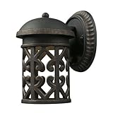 ELK 42365/1, Tuscany Coast Cast Aluminum Outdoor Wall Sconce Lighting LED, Weathered Charcoal [並行輸入品