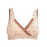 ブラジャー, SODIAL(R)女性のマタニティー授乳用のブラジャー　授乳期の母さんのための下着　ブラジャー　コーヒー色　ドットパターン　XXL