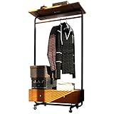 ハンガーストレージ 90cm 引出し付き 収納付き ハンガーラックポールハンガー ハンガーラック おしゃれ コートハンガー ハンガースタンド 木製 ハンガーラック 収納 衣類収納 北欧 ナチュラル おしゃれ ライトブラウン