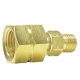 Uniweld F59L Brass Welding Handle Adaptor "A" to "B" from "B" Connection LH to "A" Hose Nut LH [並行輸入
