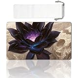 ボードゲーム TCG プレイマット テーブルマット ゲームサイズ 60X35cm マウスパッド MTG CCG RPG トレーディングカードゲーム対応 (ブラック-ロータス)