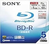 SONY 日本製 ビデオ用BD-R 追記型 片面1層25GB 4倍速 プリンタブル 5枚P 5BNR1VBPS4