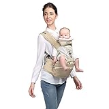 Kangaroobaby® 1キャリー方法多機能キャリア高度なランバーサポートでHipseatベビースリングキャリア8 (beige)