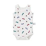 [ミキハウス] MIKIHOUSE 【ダブルＢ】 車柄タンクトップボディシャツ 60-2462-264 白 80cm