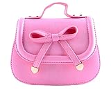 WIN　< 上品 フォーマル ポシェット リボン の モチーフ > 　ハンドバッグ　 女の子 キッズ 子供子供ポシェット 女の子ラブリーバッグ (ピンク)