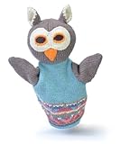 ChunkiChilli Organic Cotton Owl Puppet Toy- Blue by ChunkiChilli