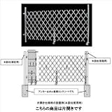 日高機材　伸縮門扉　AFL-2m　H=1.8m　片開きセット　埋め込みタイプ　中組パイプ　アルミ製　【カーゲート　伸縮門扉】
