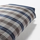無印良品 綿フランネル掛ふとんカバー・シングル 150×210cm用・ネイビーチェック 15585021