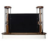 The Stair Barrier - Bannister-to-Bannister Indoor/Outdoor Baby/Pet Gate, Wide - Black, Wide by The S