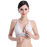 mioim 授乳ブラ 授乳ブラジャー 下着 授乳対応 前開き ノンワイヤー 産前産後兼用 赤ちゃん 乳児 も安心 乳首 隠せる 矯正 调整 垂れない 揺れない 優しい綿 (M, ライトピンク)