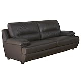 【ブラウン】3人掛け本革ハイバックソファー 【Castle】 キャッスル（背外しタイプ）