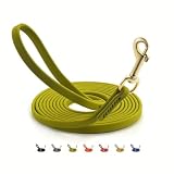 JoyFusion 犬 リード PVC素材 防水 トレーニング用 汚れに強い 1cm厚手 長い からまりにくい 自由調整 散歩 大型犬 小型犬 ハーネス 使いやすい アウトドア 海 川 キャンプ 9m グリーン