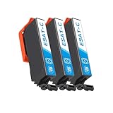 Karasaki SAT 互換インク エプソン用 EPSON用 SAT インク サツマイモ インク SAT-C シアン 3個 対応機種:EP-712A EP-813A EP-713A EP-814A EP-714A EP-815A EP-715A EP-816A EP-716A EP-812A【大容量/残量表示対応/個包装】