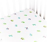Baby Crib Sheets For Boy Or Girl. Muslin Cotton Crib Sheets Are Soft & Breathable For Deep Sleep. Fi