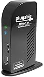 Plugable USB-C トリプル 4K ディスプレイ・ドッキングステーション 60W 充電機能付き Windows Mac システム対応 - HDMI DisplayPort 4K 対応、 DP代替モード DisplayLink グラフィック 有線LAN イーサネット USB-C x1 USB3.0 x 4