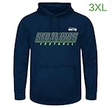 Seattle Seahawks大人用3 x - 3 X L Punt Returnフード付きパフォーマンスSweatshirt – Navy Blue
