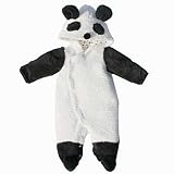 【パンダ足袋付き】パンダシャギーフリースカバーオール (70ｃｍ)