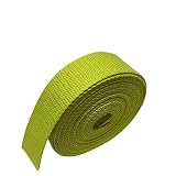 ECOKIJI(エコキジ)薄手 カバンテープ 厚み約1.4mm 綿ぽいポリエステル(幅32mm(長さ5m)レモンイエロー(KTS32LY5)