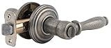 Kwikset Rustic Pewter Ashfield Bed & Bath Privacy Lever 97300-694