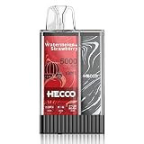 ECOCCO 電子タバコ 使い捨てベイプ 大容量 使い切りタバコ 5000回 水蒸気タバコ 水タバコ 電子タバコ 使い捨て シガーフレーバー使い捨て電子タバコ ミニシーシャ ポケットシーシャ 持ち運び vape (苺スイカ)
