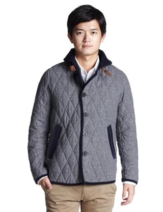 Shawl Collar Quilted Jacket 11-18-1826-369: Grey
